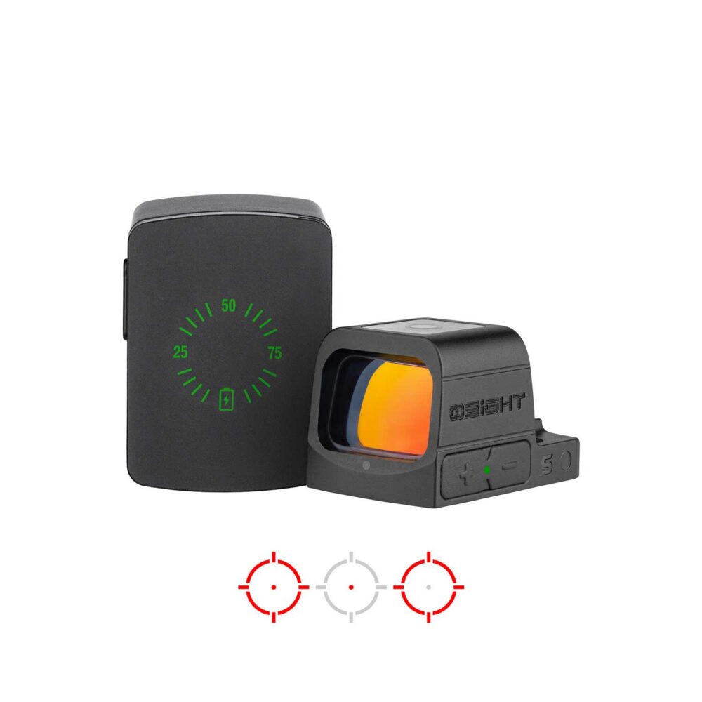 Osight S Enclosed Aspherical Optic with Multi-reticle System and Magnetic Charging Cover